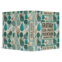 Teal Khaki Abstract Customized Bible Study