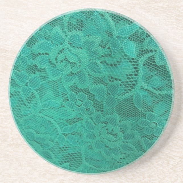 Teal Lace Coaster (Front)