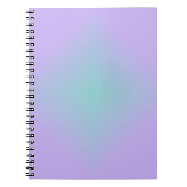 Teal Lavender Glow Notebook (Front)