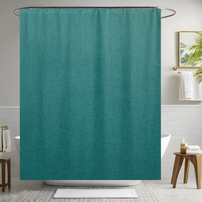 Teal Leather Shower Curtain  (Creator Uploaded)