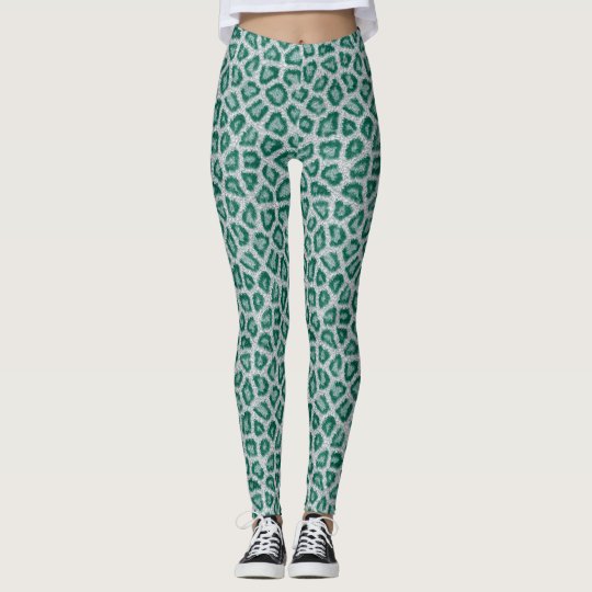 Teal Leopard Leggings