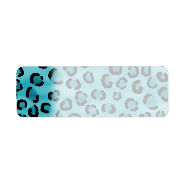Teal Leopard Print Pattern. (Front)