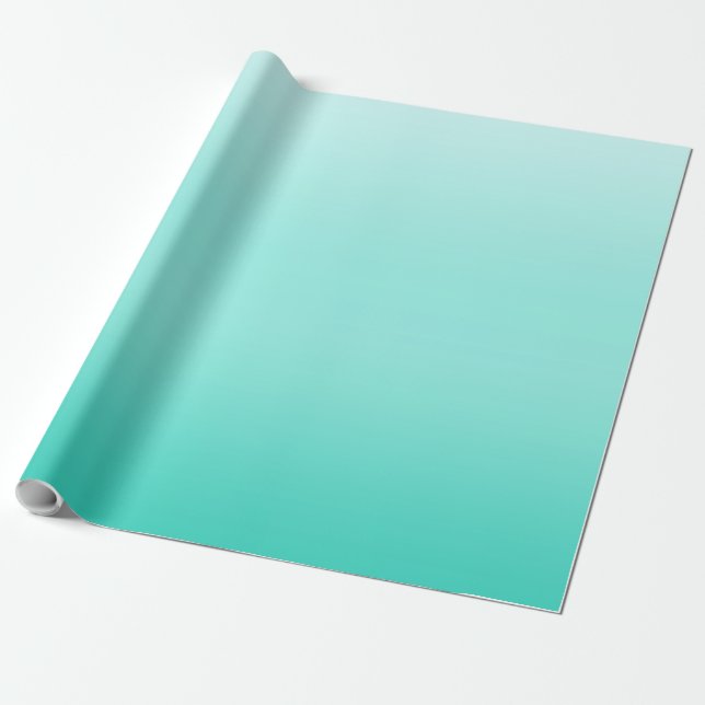teal light fresh graduated levels wrapping paper (Unrolled)