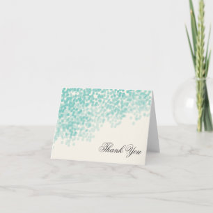 Teal Light Shower Elegant Thank You Notes