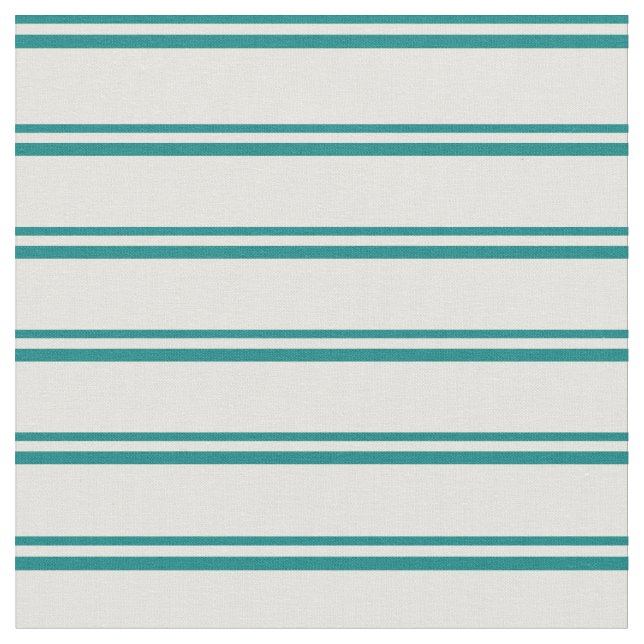 Teal & Light Yellow Coloured Striped Pattern Fabric (Close Up)