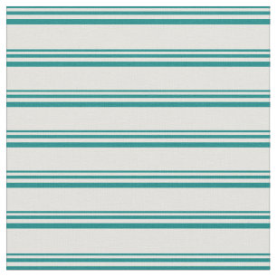 Teal & Light Yellow Lines Fabric
