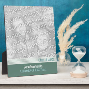 Teal Lined Graduation Plaque