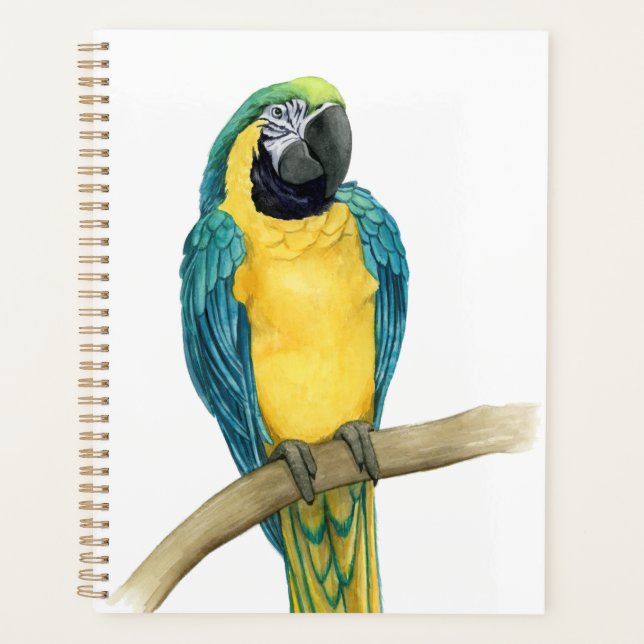 Teal Macaw Planner (Front)
