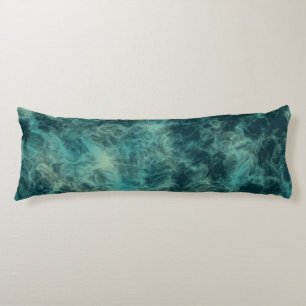 Teal Marble Abstract Body Pillow