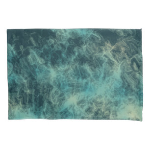 Teal Marble Abstract Pillowcase