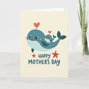 Teal Marine Mothers Day Card