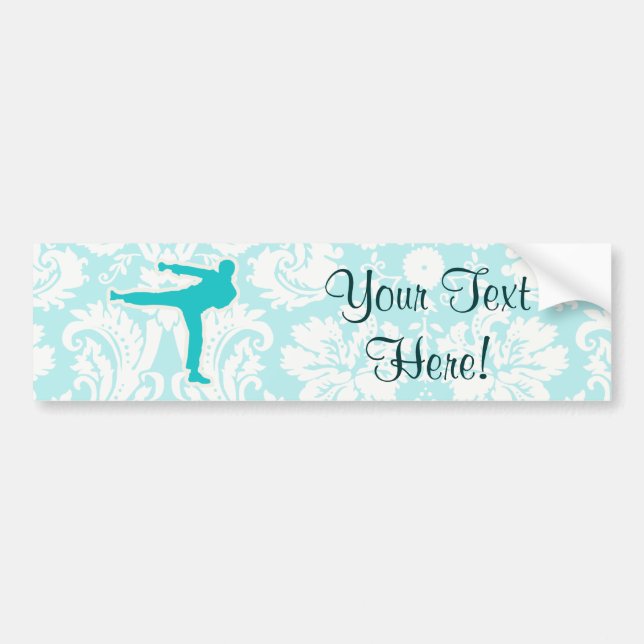 Teal Martial Arts Bumper Sticker (Front)