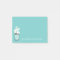 Teal Mason Jar White Daisy Floral Personalize Note