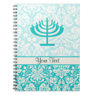 Teal Menorah Notebook