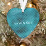 Teal Mermaid Sparkle Ornament<br><div class="desc">Teal Mermaid Sparkle</div>