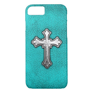 Teal Metal Cross Case-Mate iPhone Case