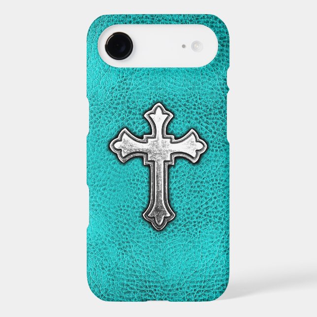 Teal Metal Cross Case-Mate Samsung Galaxy Case (Back)