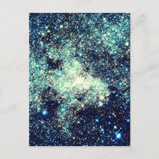 Teal Milky Way Galaxy Postcard (Front)
