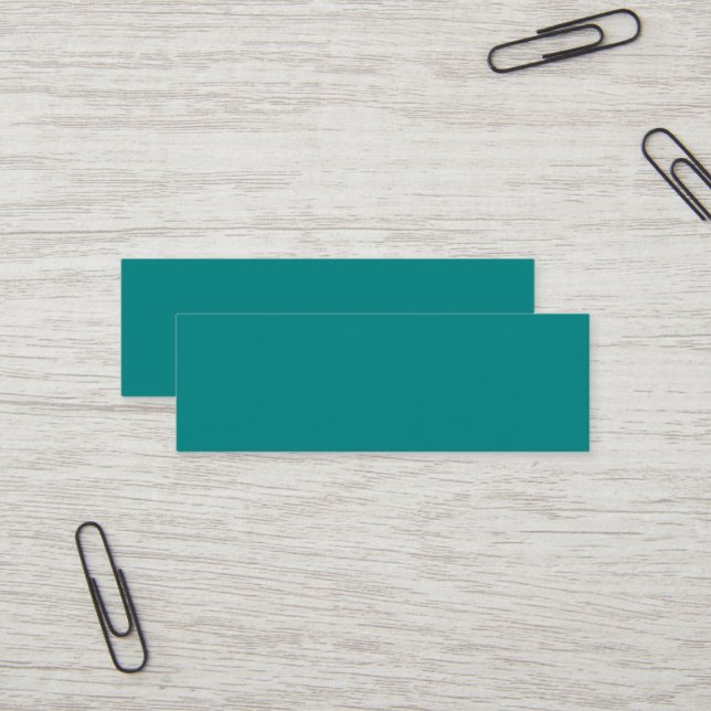 Teal Mini Business Card (Front/Back In Situ)