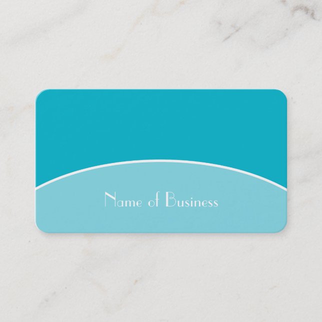 Teal Minimalist Arch Design Business Card (Front)