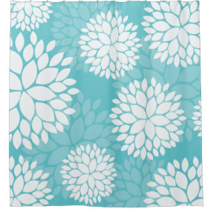 Teal Mint Floral Pattern