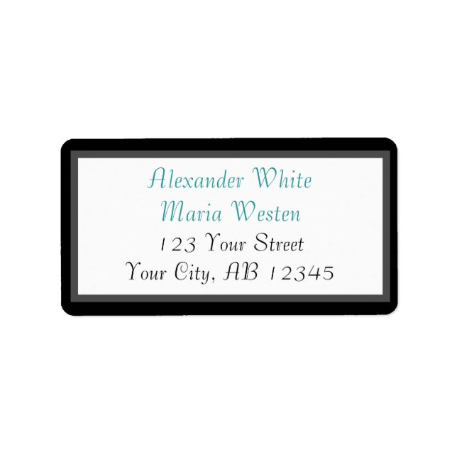 Teal Modern Address Labels (Front)