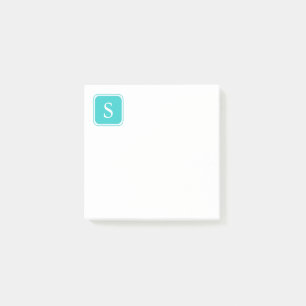 Teal Monogram Post-it Notes