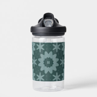 teal monogram water bottle