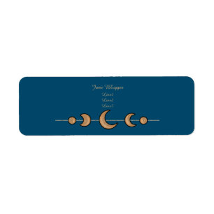 Teal Moon Address Labels