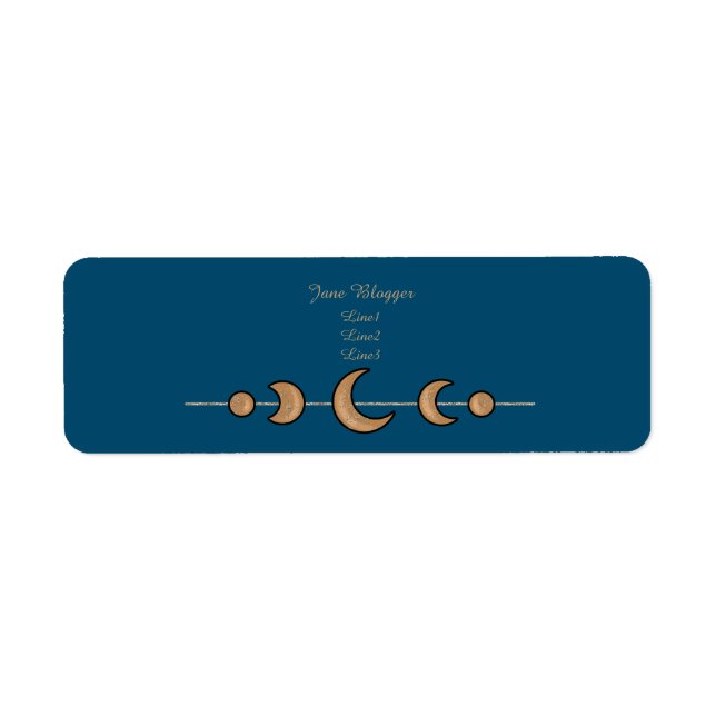 Teal Moon Address Labels (Front)