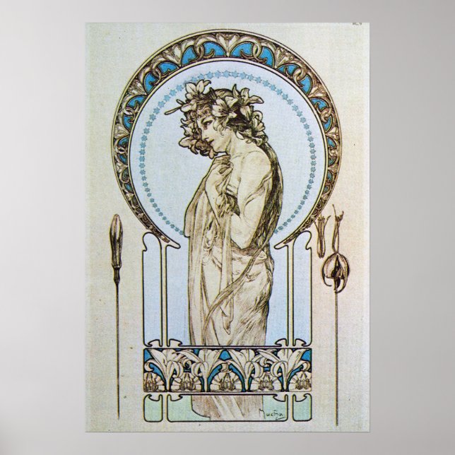 Teal Moon Goddess Poster (Front)