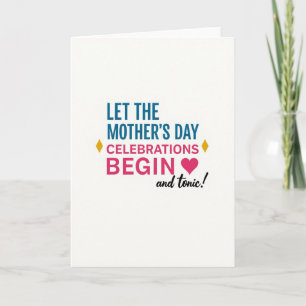 Teal Mothers Day Diamonds Card