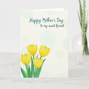 Teal Mothers Day Friend Card