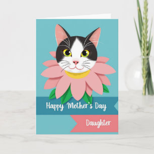 Teal Mothers Day Kitten Card