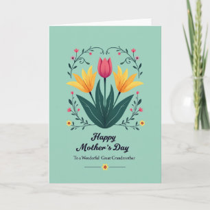 Teal Mothers Day Tribute Card