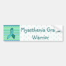 Teal Myasthenia Gravis Awareness Bumper Sticker