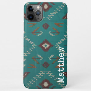 Teal Navajo Tribal Geometric Pattern Phone Case