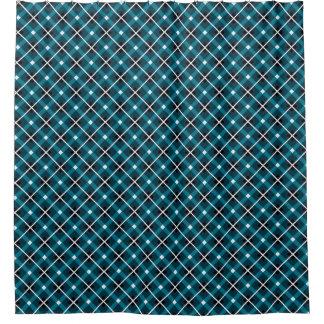 Teal & Navy Geometric Grid Pattern