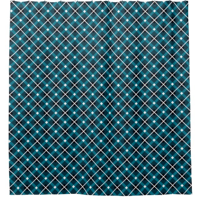 Teal & Navy Geometric Grid Pattern (Front)
