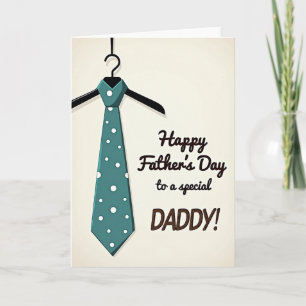 Teal Necktie Fathers Day Card