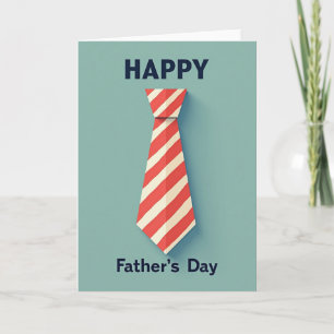 Teal Necktie Sweet Fathers Day Card