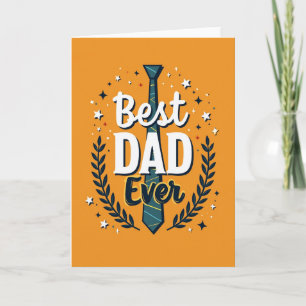 Teal Neckwear Best Dad Ever Card