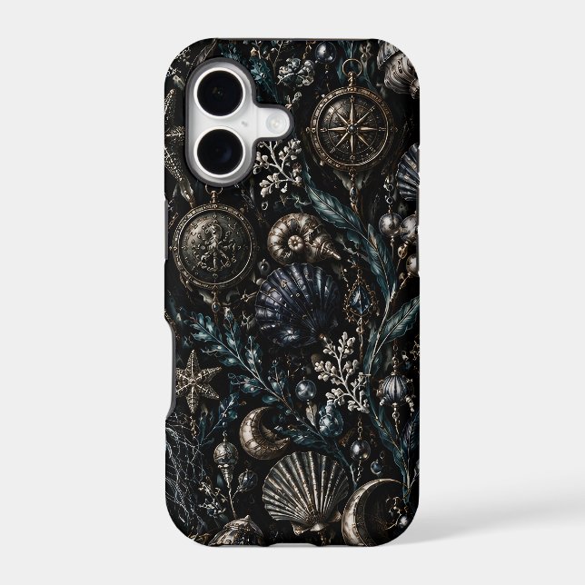 Teal Ocean Curios iPhone Case (Back)