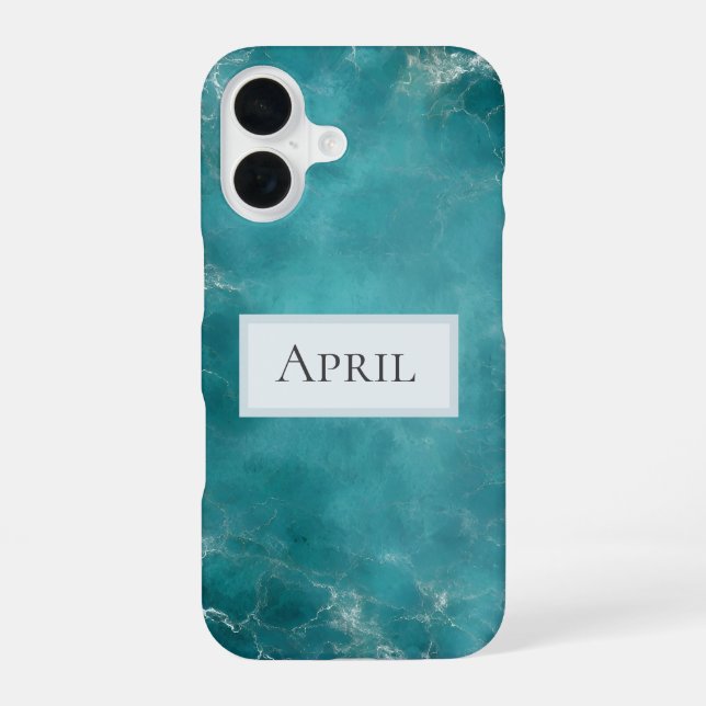 Teal Ocean iPhone 16 Case (Back)