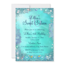 Teal Ocean Jewel Sweet 16 Birthday Party 2