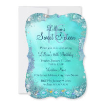 Teal Ocean Jewel Sweet 16 Birthday Party 2