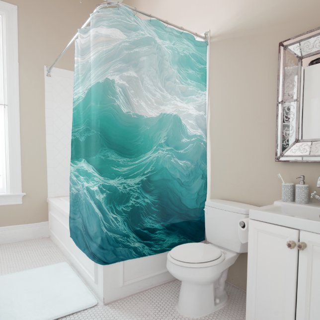 Teal Ocean Waves Abstract Dream  (In Situ)