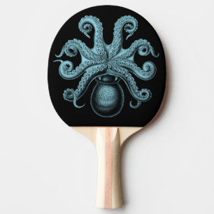 Teal Octopus on Ping Pong Paddle
