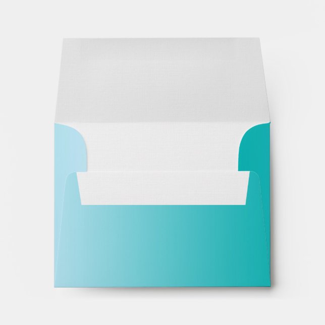 Teal Ombre A2 Linen Envelope (Back (Bottom))