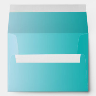Teal Ombre A7 Linen Envelopes